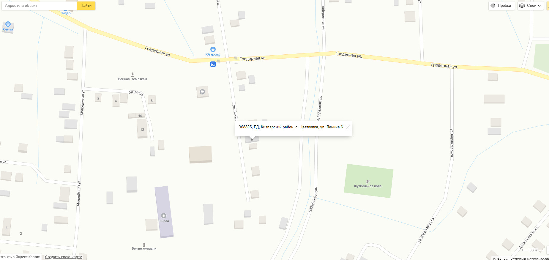На карте
